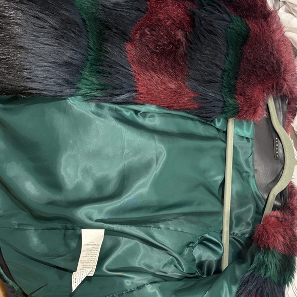 Sisley Burgundy and Black Teddy Jacket - Picture 4 of 5